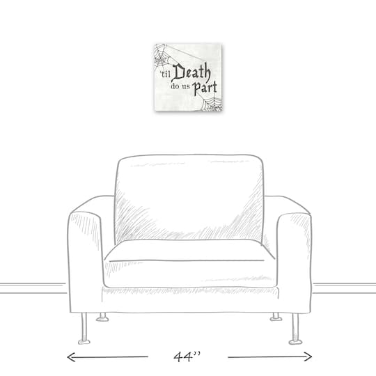 'Til Death Do Us Part Webs Canvas Wall Art